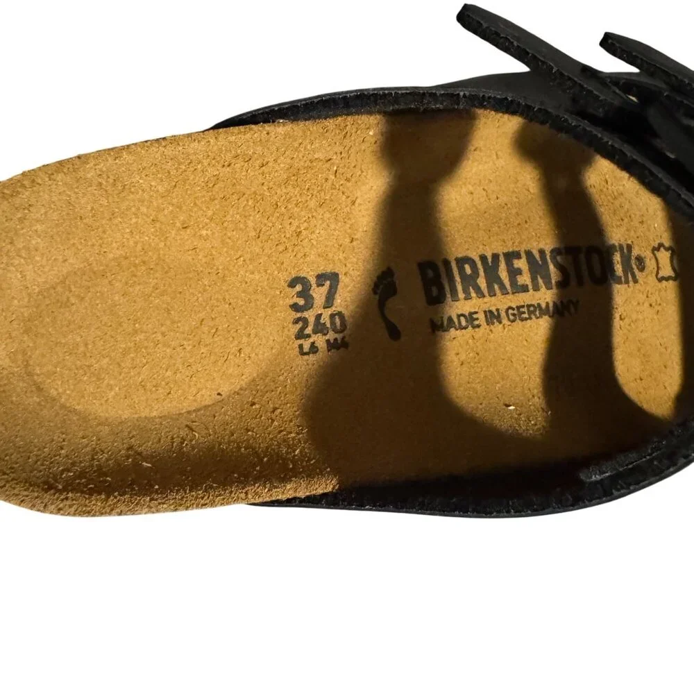 Birkenstock Florida Black Patent Womens Sandal Birko-Flor Narrow, Size 37 NWB - Picture 9 of 10
